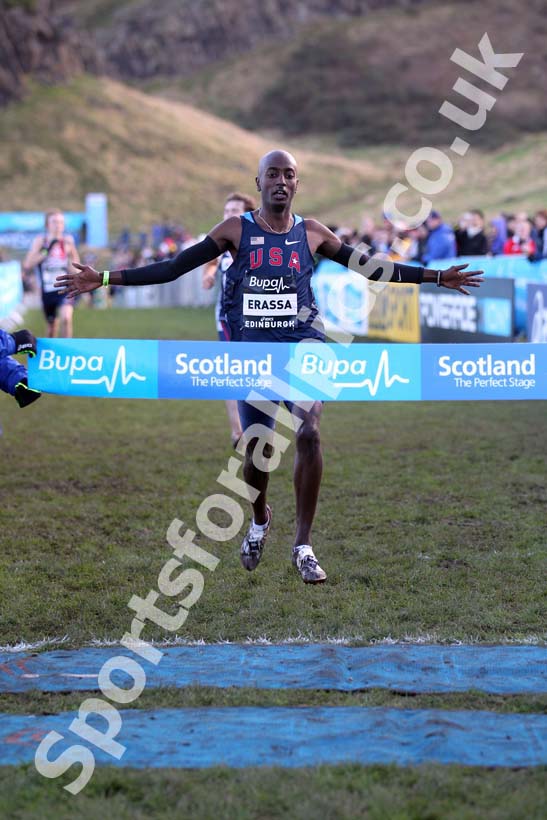 Kirubel Erassa  wins the Junior Men BUPA Great Edinburgh Cross Country.